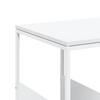 Side Table with Casters White 55 x 36 x 63.5 cm Engineered Wood