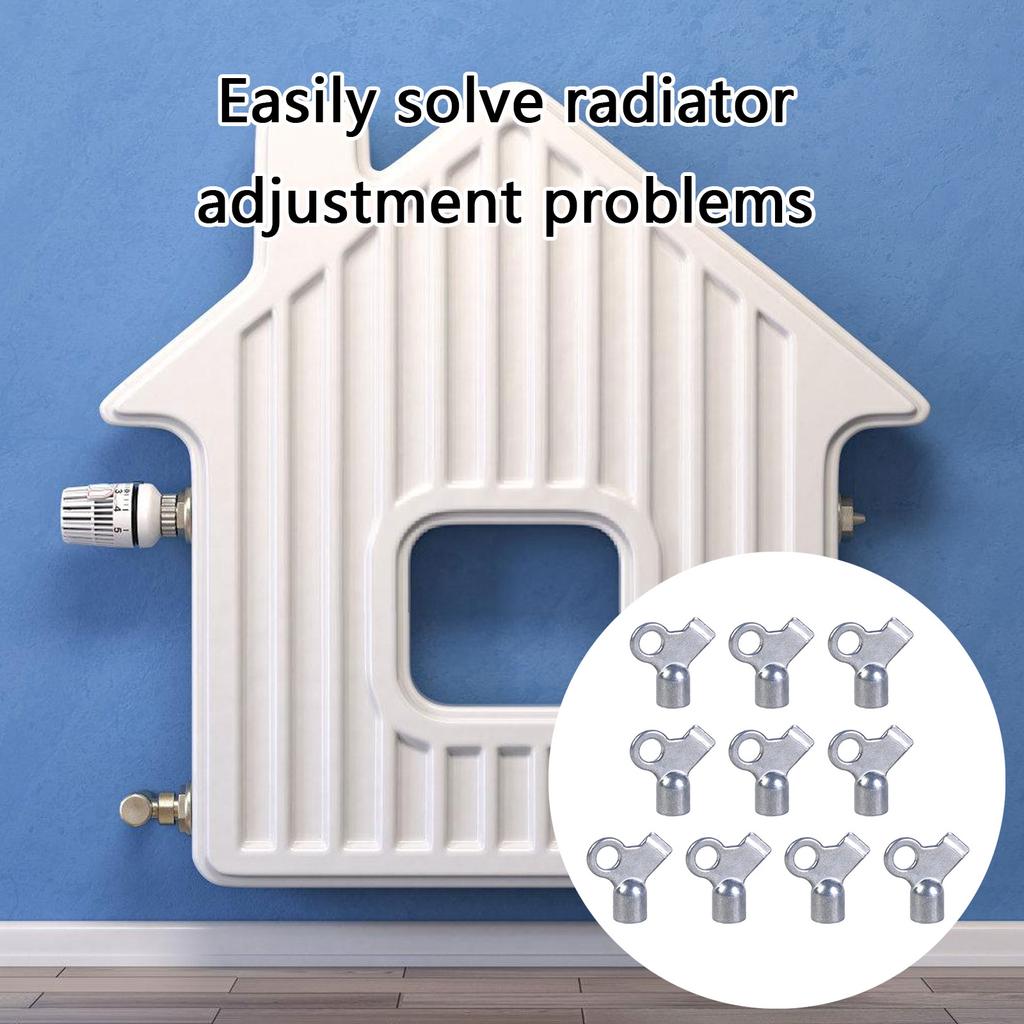 10pcs Steel Radiator Bleeding Keys Compact Radiator Bleed Keys Upgrades for Easy Heater Valve Control In Homes & Offices