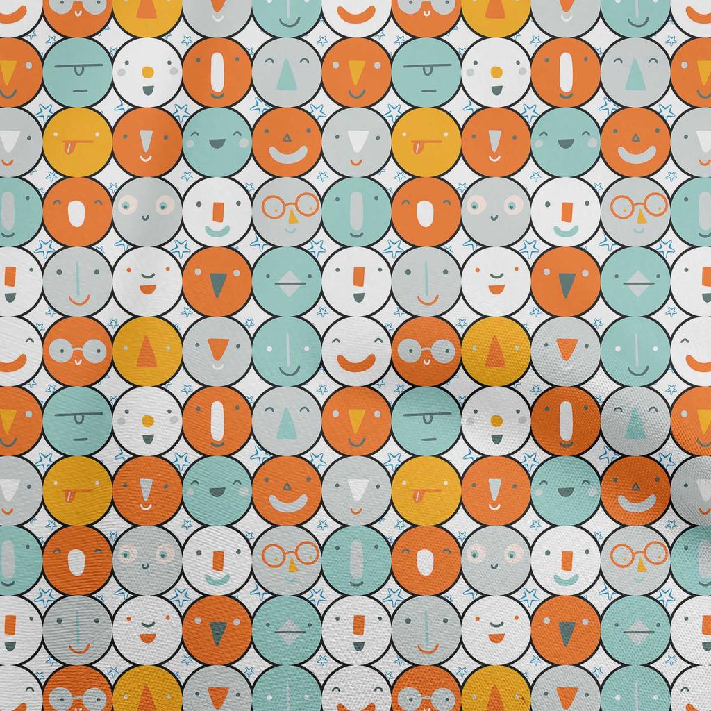 oneOone Bavlněný Flex Tmavě Broskvový Látka Dětské Kruhové Prošívací Potřeby Potisk Šicí Látka Na Metráž 40 Palců