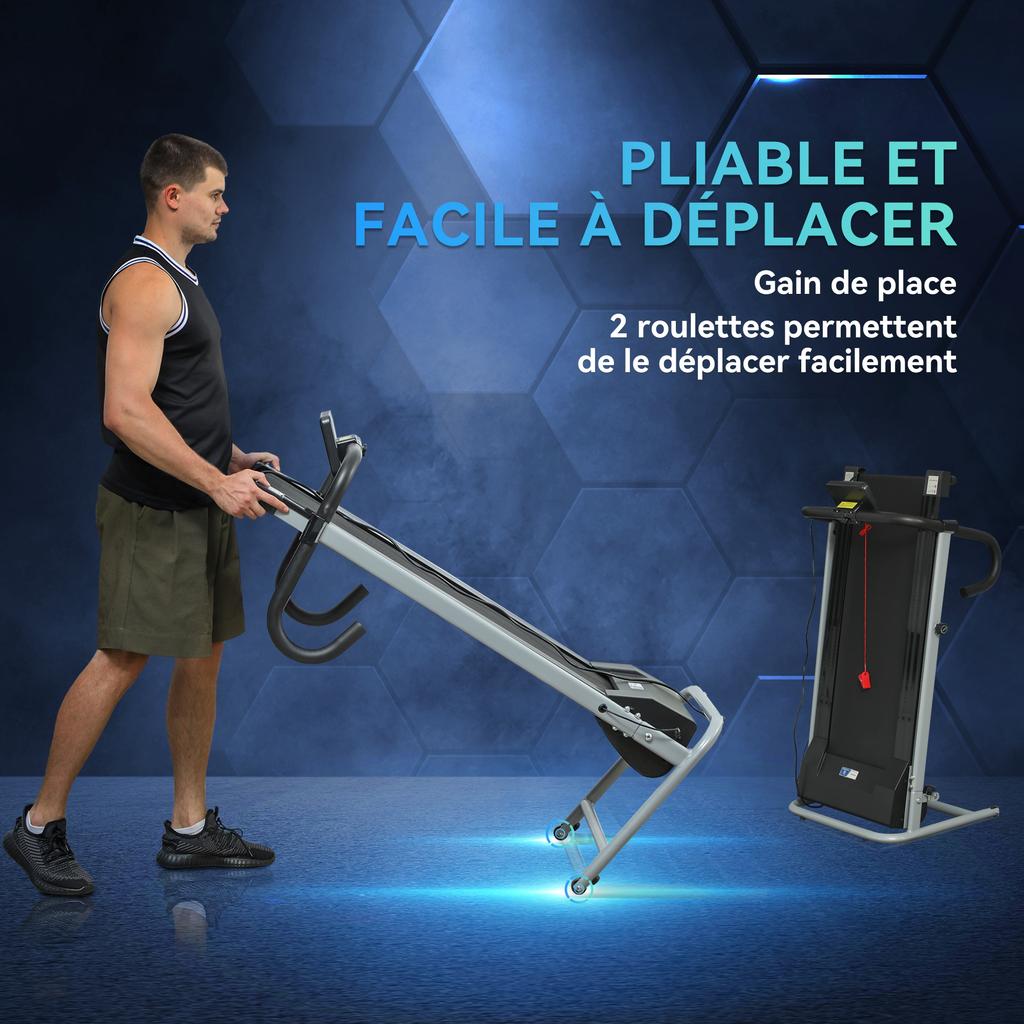 Foldable Electric Fitness Treadmill - .fr X FFHandball - 1 To 10 Km/h Multifunction Screen - 500 W Power