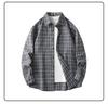 2026 Men's Retro Plaid Long-Sleeved Shirt - Casual Loose Fit for Spring & Autumn