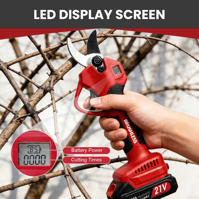 21V Akku-Gartengeräte-Set – 6" Mini-Kettensäge + Elektrische Astschere mit Doppelakku