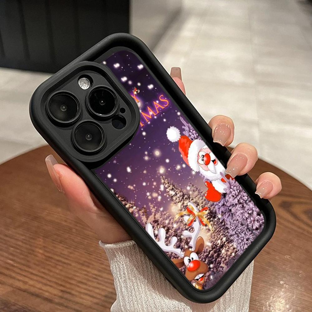 Sky Eye Ladder Soft Case for Samsung A06 A15 A25 A35 A55 S23 S24 FE All Samsung Models Phone Cases Silicone Cover NY29 Merry Christmas Christmas Tree