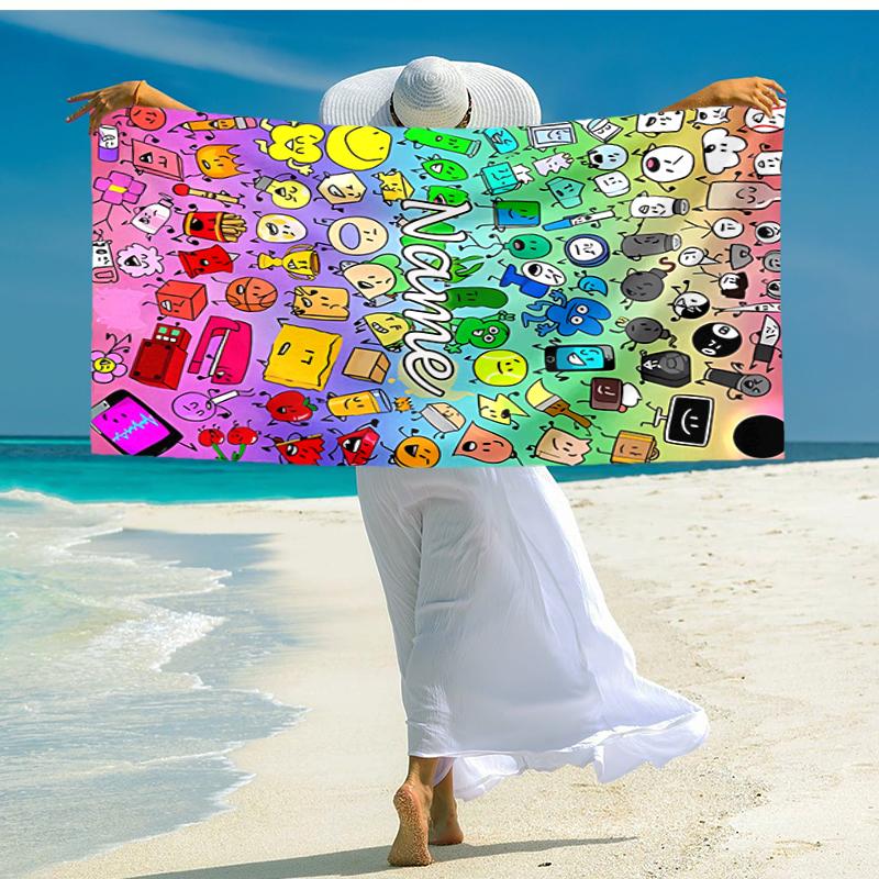 Personalized Customized Proof Beach Towel with Nanimate Insanity Pattern - Soft, Absorbent,quick-drying,perfect Swimming,camping&bathing