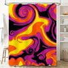 Modern Bath Decor: Bold Swirls Shower Curtain for Bathroom