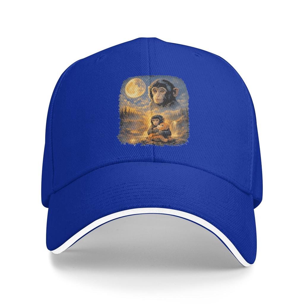 Summer Casual Baseball Cap Punch Monkey Moon 90s Retro Animal Outdoor Gym Trucker Hat For Men Quality Streetwear Baseball Caps