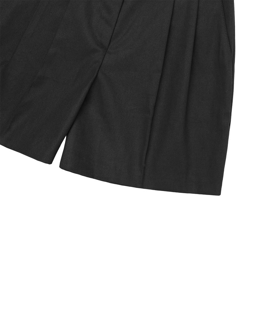 CNVS Cotton Pintuck Half Pants_Black