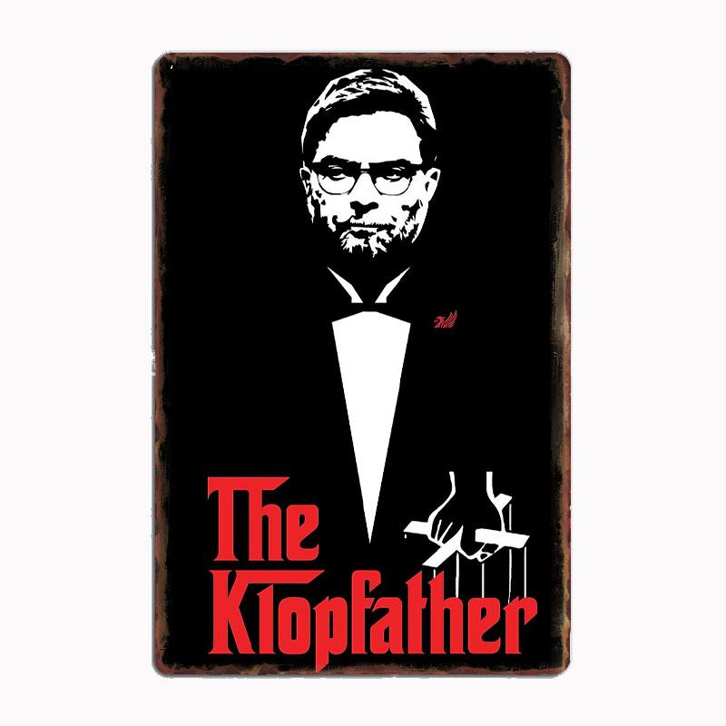 Юрген Клопп для всех болельщиков Ливерпуля Металлические Постеры Вывески Гараж Индивидуальный Домашний Декор Украшение Комнаты Настенный Декор 20x30cm（7.8x11.8inch）