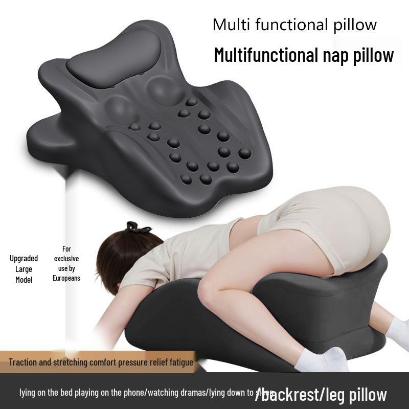 Multi-functional Memory Foam Nap Pillow for Bed: Lumbar and Leg Cushion with Phone Support