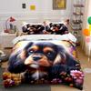 Floral-Themed Pet Accessory Set Exquisite Three-Piece Bedding Set Gift For Kids And Adults