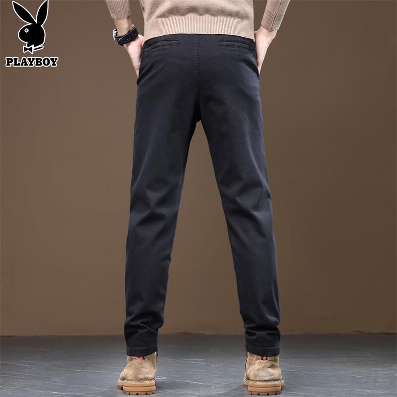 PLAYBOY Men's Straight-Leg Casual Business Trousers