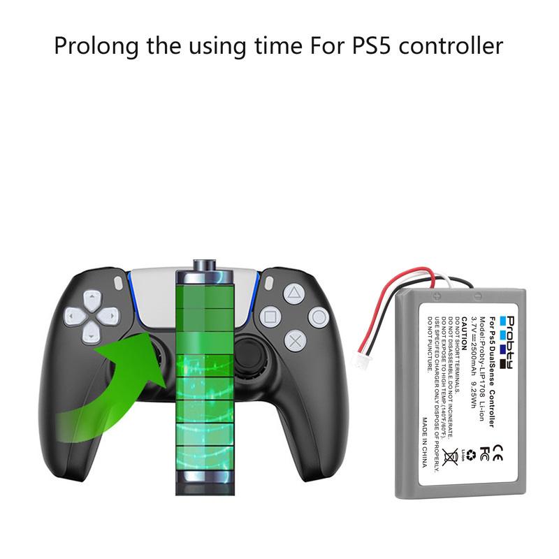 2500mAh LIP1708 Battery For Sony PS5 Controller,Rechargeable Battery For DualSense Game Controller