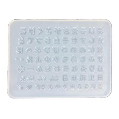 Molde de Silicone DIY Palavras Japonesas Moldado Molde de Resina Epóxi Ferramenta para Joias Moldes para Escultura em Unhas Chocolate Fondant