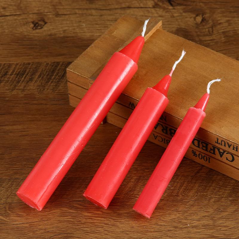 Red and White Candles for Home Lighting, Daily Ordinary Candles, Non-romantic Wedding Long Pole Emergency Candles, Worshiping Candles