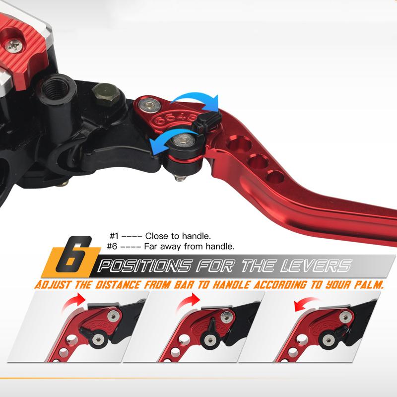 22mm Universal Motorcycle Brake Clutch Levers Hydraulic Front Brake Pump Accessories Lever Motocross Motorcycle Brake Handle