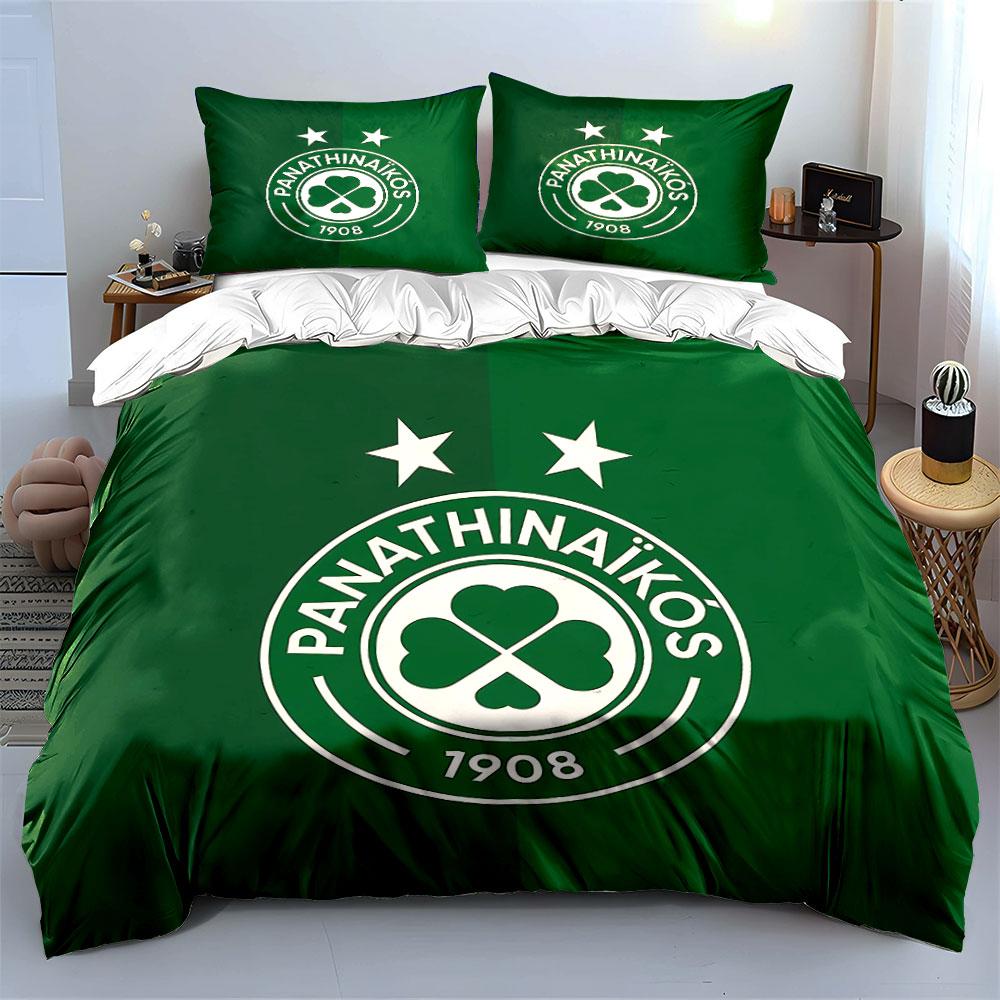 Set Biancheria da Letto Verde Panathinaikos Set Copripiumino Copripiumino Federe (1 * Copripiumino 2 * Federe, senza piumino)