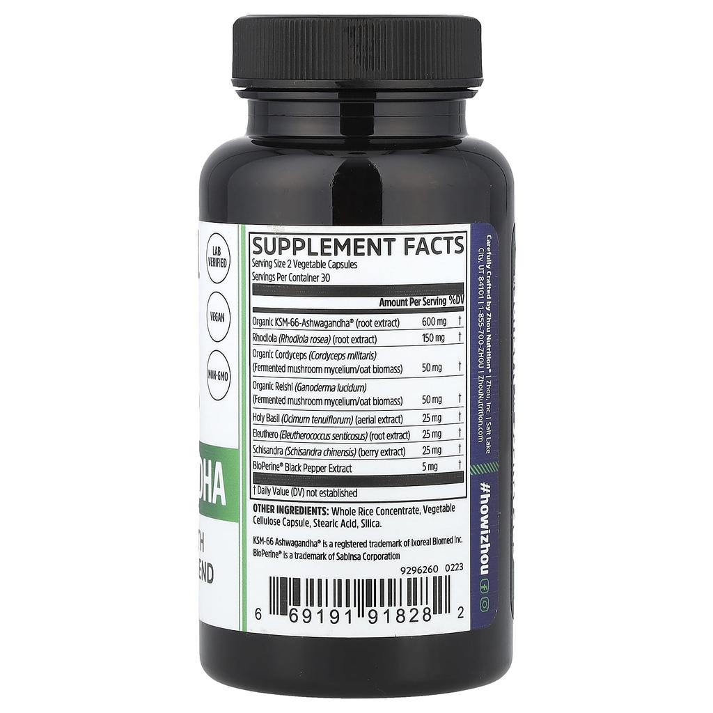 Ashwagandha, 60 Veggie Capsules