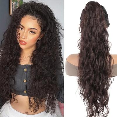 Synthetic Ponytails Fashionable Water Ripple Wool Long Curly Hair Wig 66cm Women Personality High Ponytail Hair Extensions