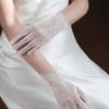 Elegant Fingerless Gloves Flower Brimmed Unique Outfits Lace Gloves for Flapper Bride Wedding Dancing Accessories