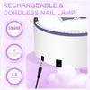 66 Lamp Beads Rechargeable Nail Care Lamp Light Therapy Lamp Quick Drying Nail Care Lamp UV Curing Lamp Wireless Nail Polish Baking Lamp