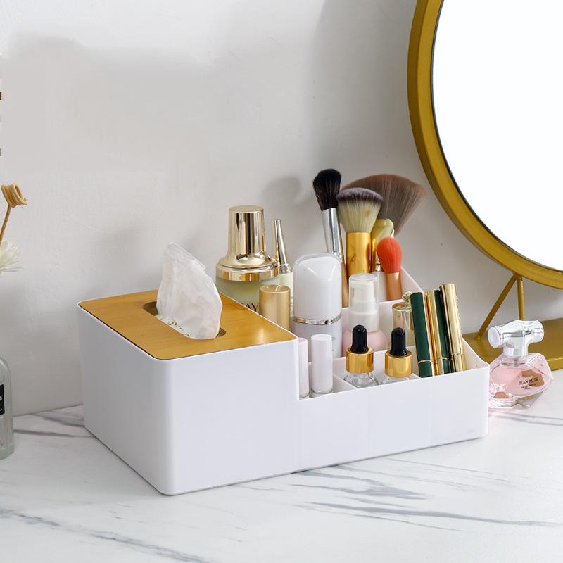 Jednoduchá a moderní stolní zásuvka na ubrousky, tuba na ubrousky pro domácí restauraci, dálkové ovládání na čajový stolek se samostatným úložným boxem