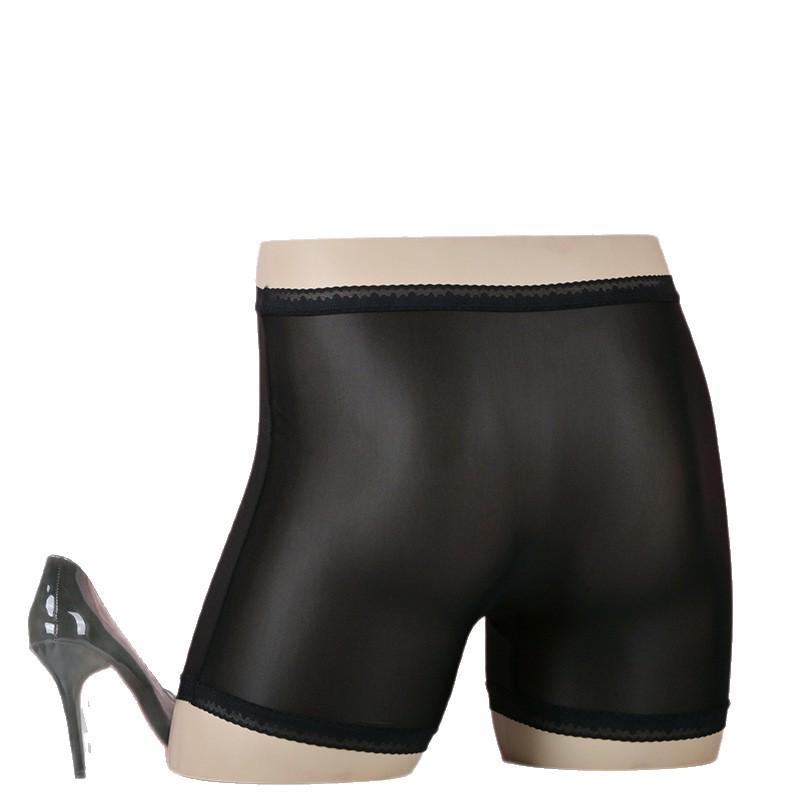 Mutandine da Donna in Pizzo Glitterato di Seta Antibatteriche - Elastiche, Traspiranti, Morbide, Modello Boxer