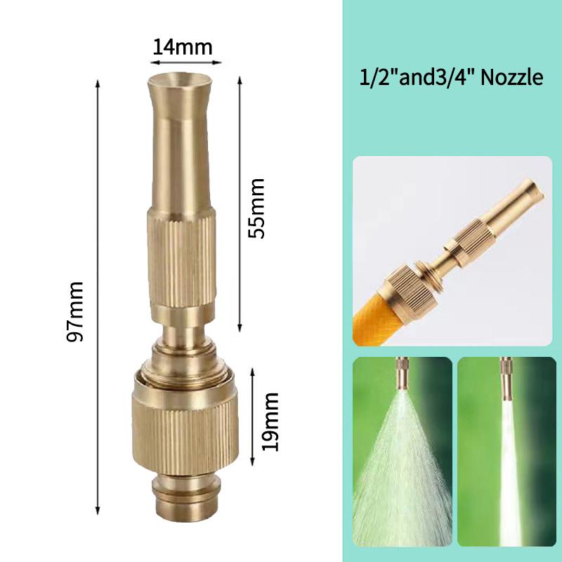 Duză de pulverizare Pistol de apă Aspersor direct din aliaj Presiune reglabilă Mașină de spălat furtun Robinet de apă Racord 1/2'' 3/4'' Conector rapid