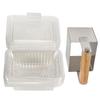 Stainless Steel Comb Honey Cutter Scraper with Plastic Box Cutting Tools Beekeeping Accessory