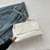Fashion Large Capacity Crossbody Bag Single Shoulder PU Material Tote Bag Chain Strap Solid Color Shoulder Bag