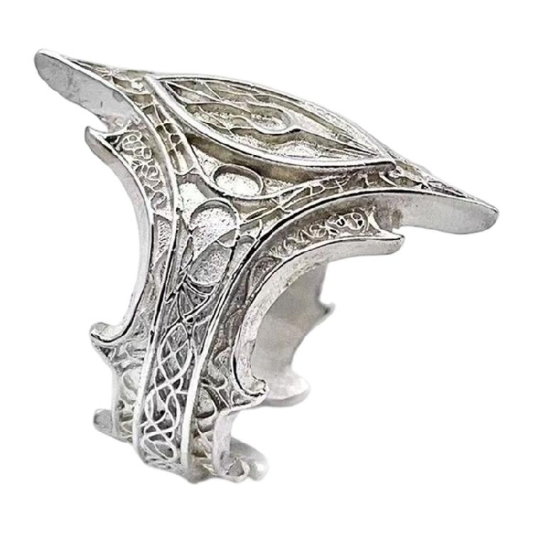 Gotisch inspiriert Verstellbarer offener Ring Legierung Schmuck Dunkles Vintage Design Unisex Accessoire Für den täglichen Gebrauch