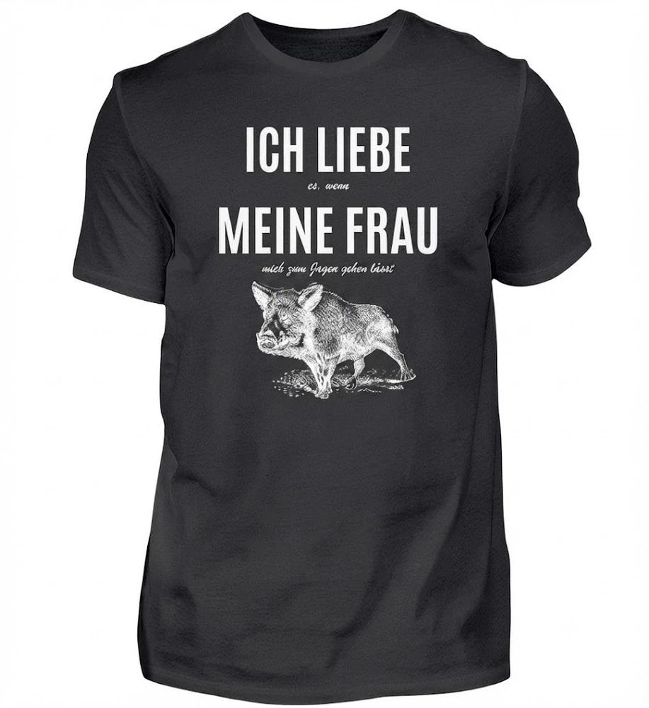 I Love Hunting TShirt Hunter Wild Boar Black TShirt S
