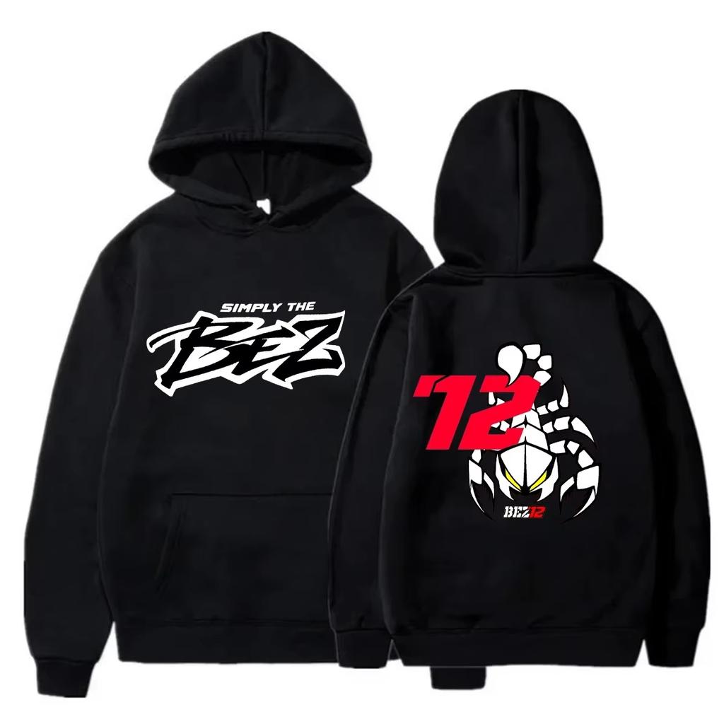 Men's Hoodie Marco Bezzecchi 2024 New Motorcycle Race 72 Driver Fan Printed Hoodie Men's and Women's Autumn Casual Coat Tops