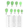 9pcs Luminous Fish Float PP Egg Shaped Throwing Aid Fish Float Casting Bait Fishing Accessories for Night Fishing