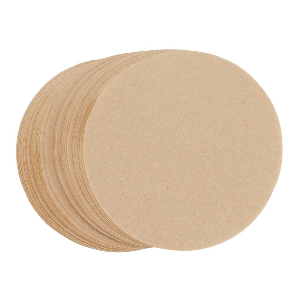 100Pcs 64mm Round Coffee Filter Unbleached Natural Coffee Filter Paper for 1 to 2 People Measure