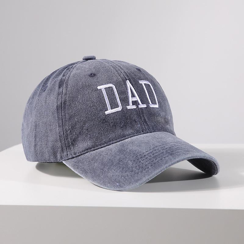 Dad Mom Letter Embroidery Cotton Baseball Hat With Adjustable Fit For Summer