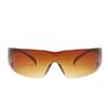 New Punk Sunglasses Goggle One Piece Rimless Sun Glasses Women Men 2000's Riding Sport Wrap Around Shades Eyewear UV400
