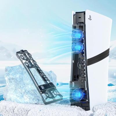 Cooling Fan for PS5 Pro Cooling Fan for PS5 Slim with New PS5 Wind Speed Adjustment LED Light USB Included Low Noise Automatic Temperature Detection