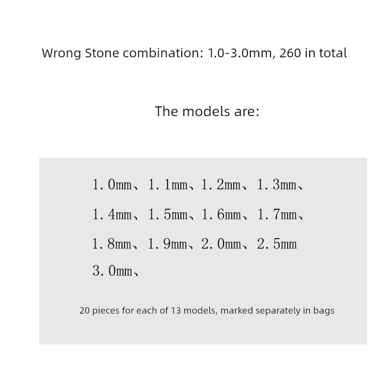 AAA Loose Diamond 0.8-15mm White Pointed Bottom Zircon Stone Transparent round Artificial Gemstone Jewelry Watch Diamond