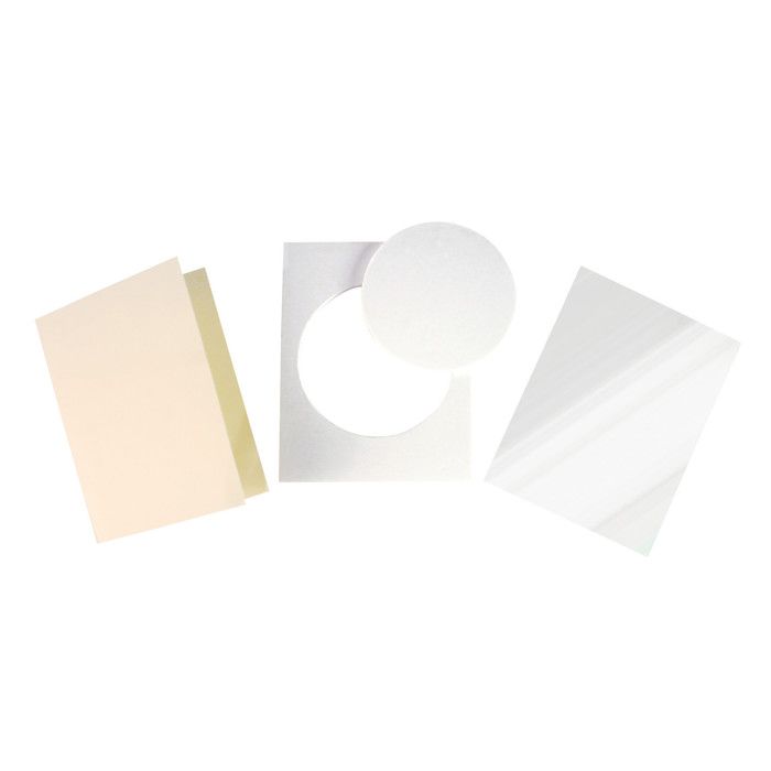 Carte double shaker pour cartes à paillettes Rond 10 x 14 cm