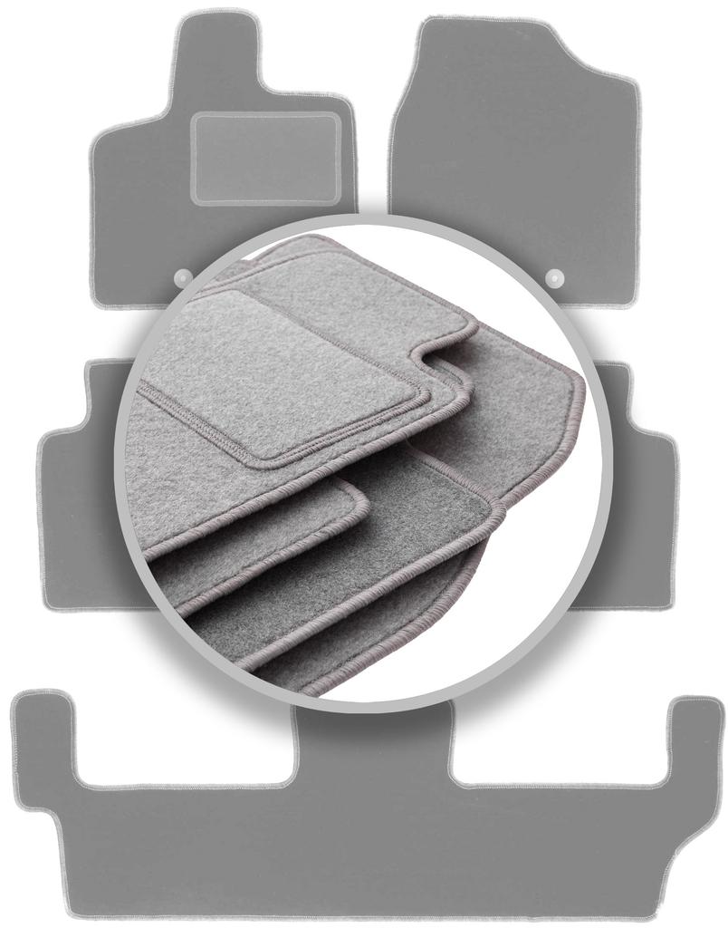 Szare dywaniki samochodowe do: Chrysler Grand Voyager V 7-miejscowy (2008-2016)