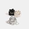 Silver Wandering Woven Chain Bucket Bag, New Female Niche High-end Sense, Hand-held Crossbody Small Bag, Shoulder Bag