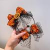 Halloween Cat Ears Pumpkin Spider Headband Hair Clip Cosplay Performance Party