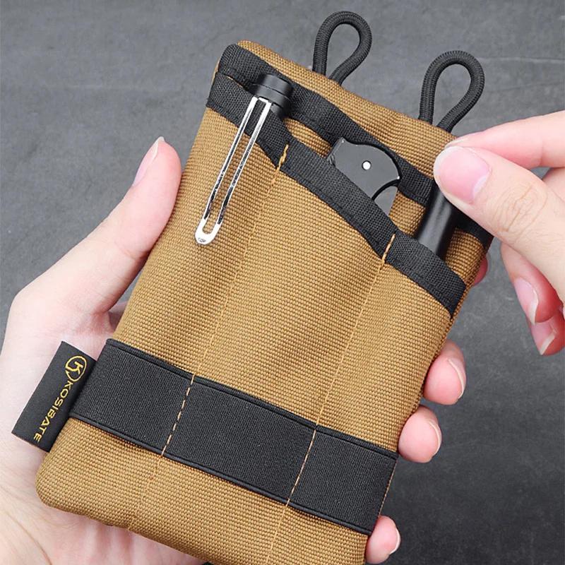 Outdoor EDC Bag Molle Pouch Mini Wallet Waist Fanny Bag Card Key Belt Waist Pack Camping Hiking Hunting Outdoor Coin Purse Bags