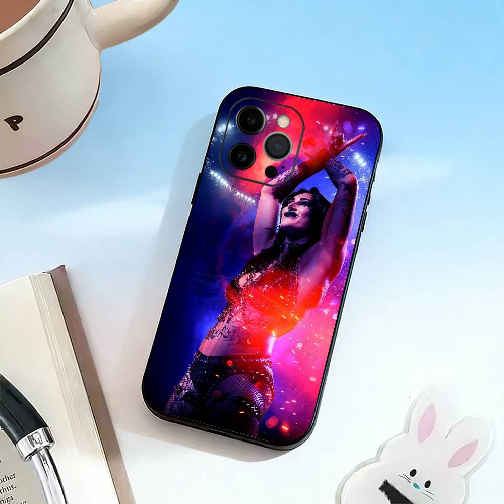 

Rhea Ripley-R Phone Case For iPhone 17,16,15,14,13,12,11 Plus,Pro Max,XS,Soft Silicone Black Cover iPhone13