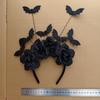 Halloween Role-Playing Headband Cute Artificial Flowers Gothic Bat Headband Creative Dance Party Costume Headwear Hair Accessory