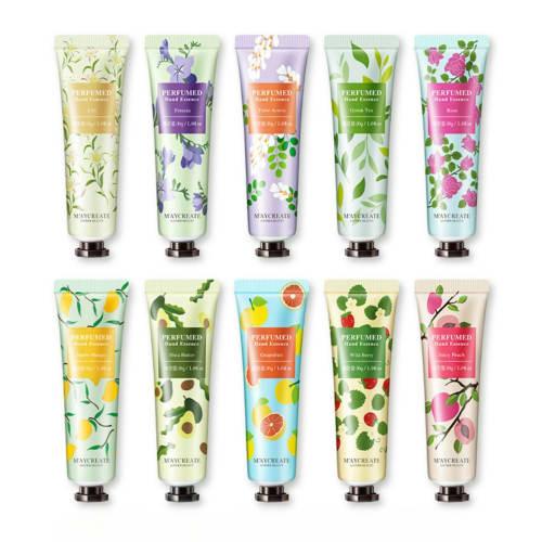 

Hand Cream for Dry Skin, Moisturizing, and Chapped Hands, 30g, 10 Flavors (Lily, Sweet Pea, Acacia, Green Tea, Rose, Apple, Shea Butter, Grapefruit, B