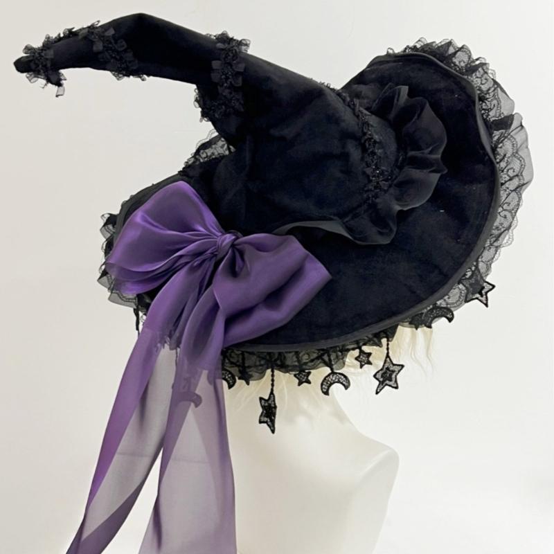 Halloween Wizard Hat Funny Witch Hat Witch Caps Wizard Costume Accessories for Masquerades Party Decor Cosplay Props