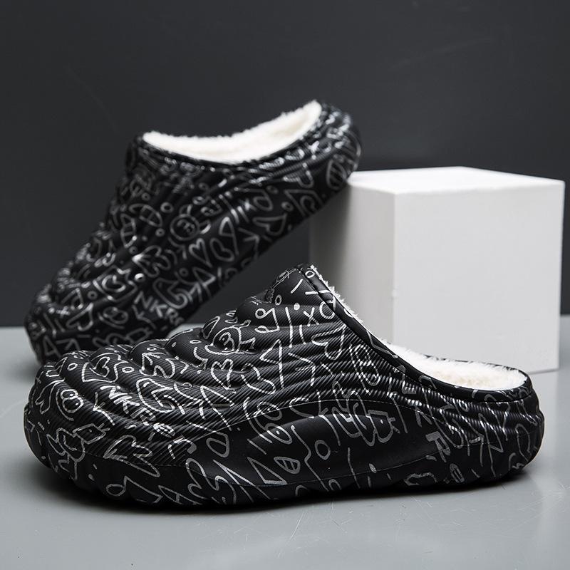 New winter cotton shoes piled and thickened cotton shoes to keep warm 36-37 чёрный