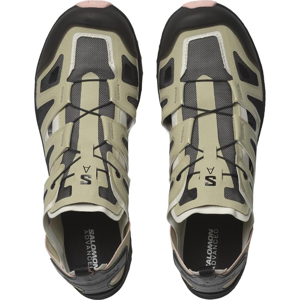 SALOMON Udara Anti Slip Wear Resistant River Trekking Shoes Unisex Light Olive Green/Black/Marigold Pink Sneakers 477304