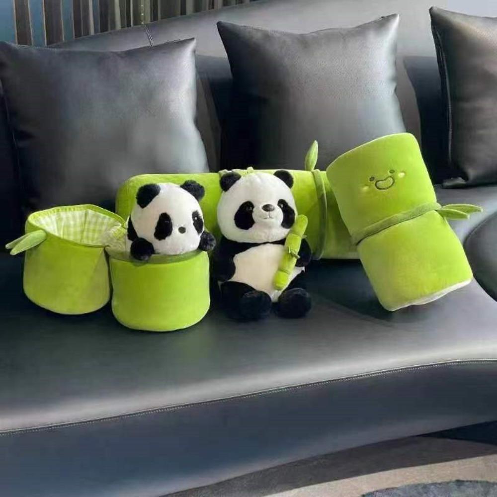 Toys Panda Animal 2 In 1 Tube Panda Plush Toy Panda Stuffed Doll Soft Toy Panda Plush Pillow